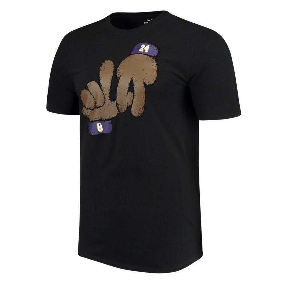 Kobe Bryant La Los Angeles Lakers Puppets Retirement Shirt 24 8 Black  M